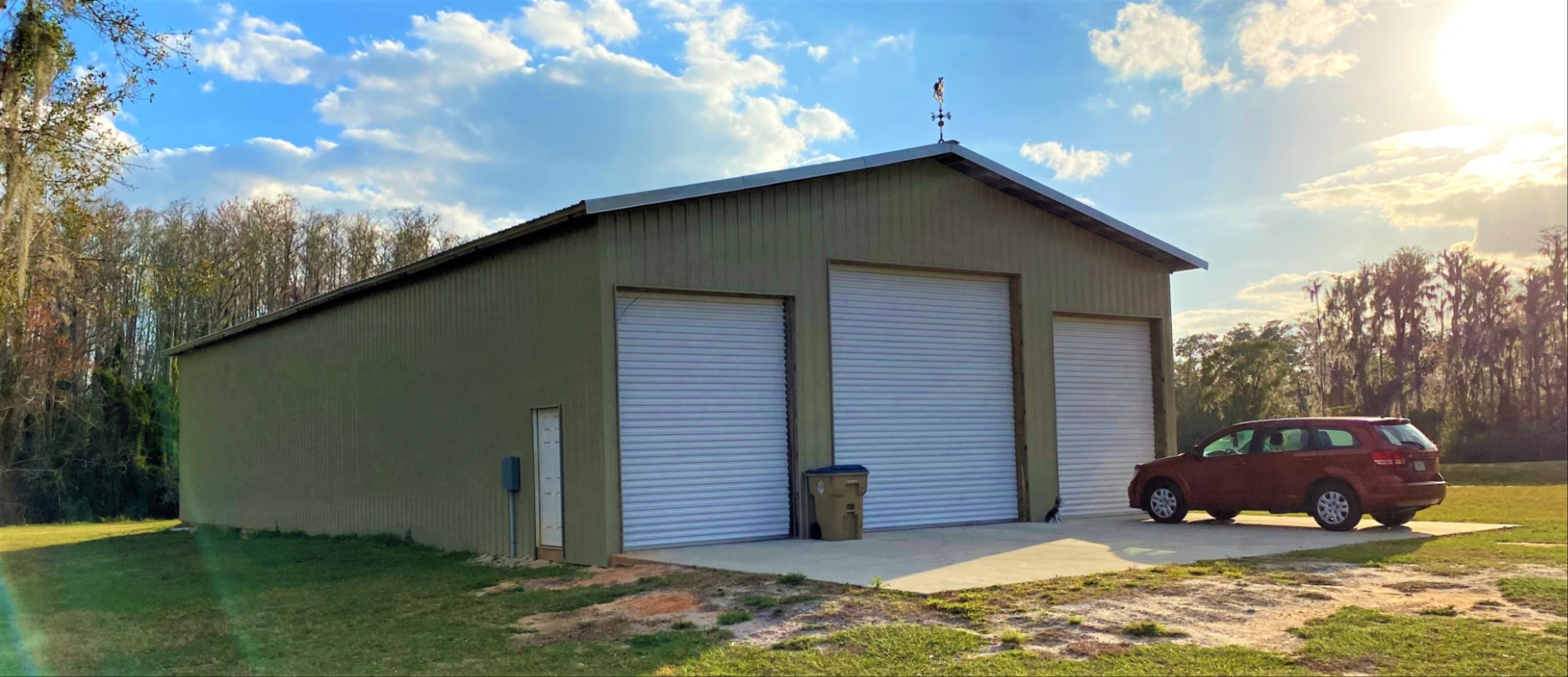 Metal workshop and storage barn